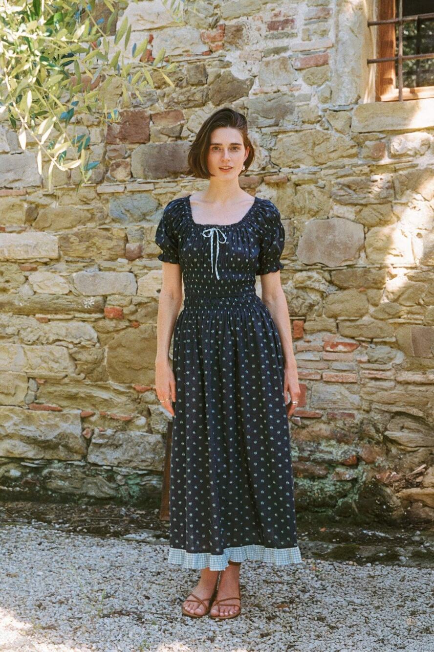 Christy Dawn The Coralia Dress - L - Blueberry Dot